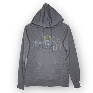 The North Face Gray Lined Spellout Pullover Hoodie Sweatshirt Women’s Small